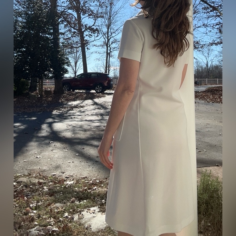 Vtg 1960’s David Crystal For Bergdorf Goodman New York White T Shirt Dress 12 - Picture 3 of 11